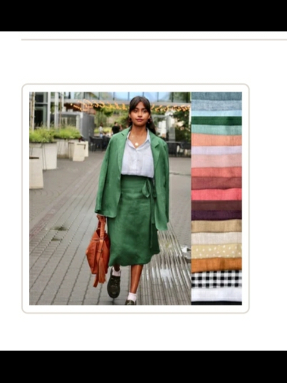 Magiclinen Linen Seville Wrap Skirt S